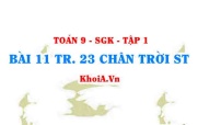 Bài 11 trang 23 Toán 9 Chân trời sáng tạo Tập 1